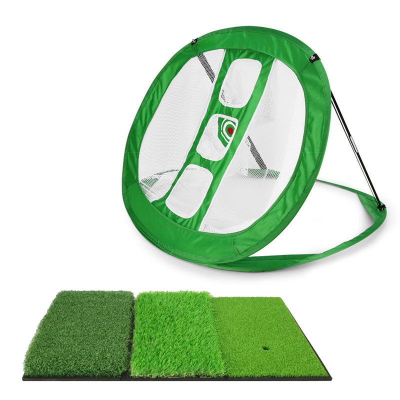 Chipping Net with 3 targets + Triple Surface Mat - Green Chipping Net with 3 targets + Triple Surface Mat - Green