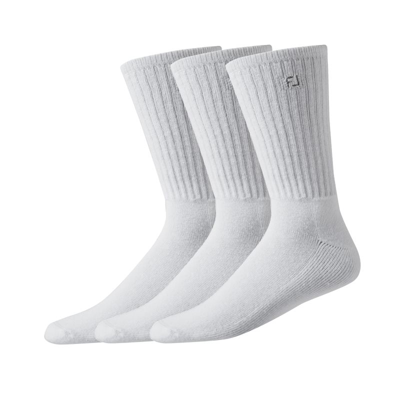 FootJoy ComfortSof Crew 3-Pack Men's - White 39-46 FootJoy ComfortSof Crew 3-Pack Men's - White 39-46