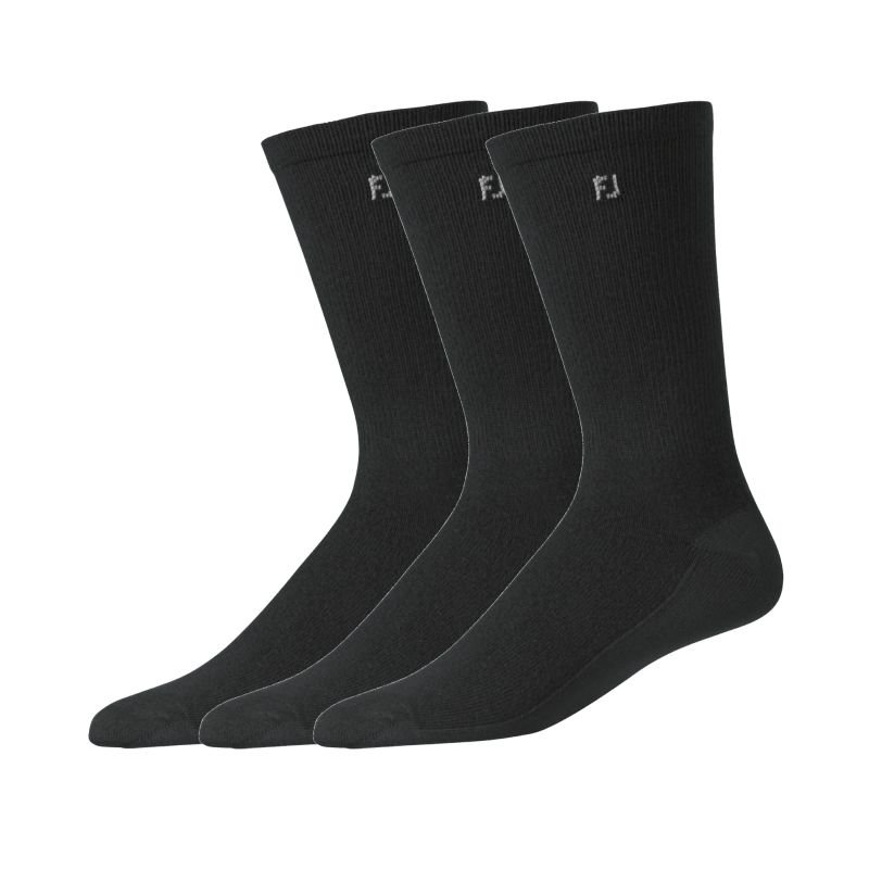 FootJoy ComfortSof Crew 3-Pack Men's - Black 39-46 FootJoy ComfortSof Crew 3-Pack Men's - Black 39-46