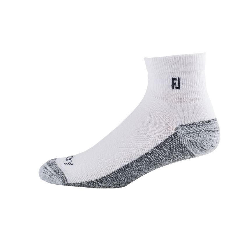 FootJoy Socks Men's ProDry Quarter - White FootJoy Socks Men's ProDry Quarter - White