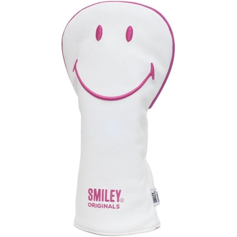 Smiley Originals Driver Headcover - White/Pink