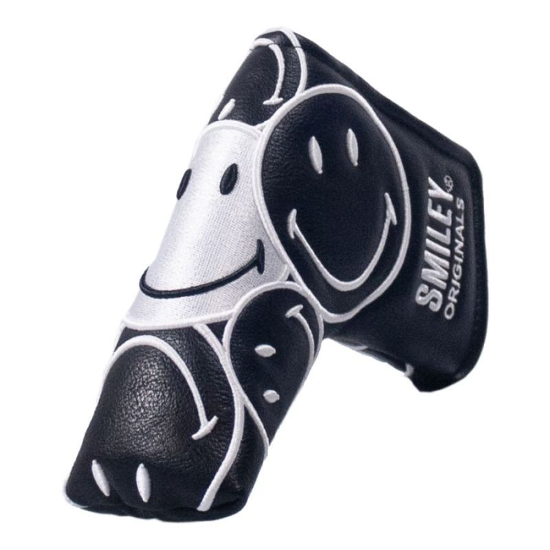 Smiley Stacked Blade Putter Headcover Smiley Stacked Blade Putter Headcover