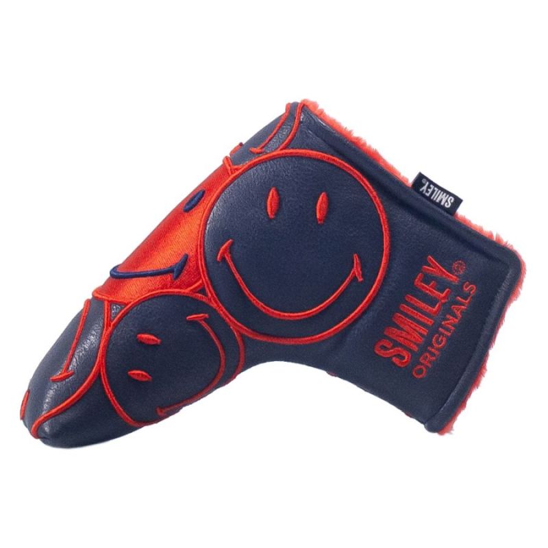Smiley Stacked Blade Putter Headcover Smiley Stacked Blade Putter Headcover