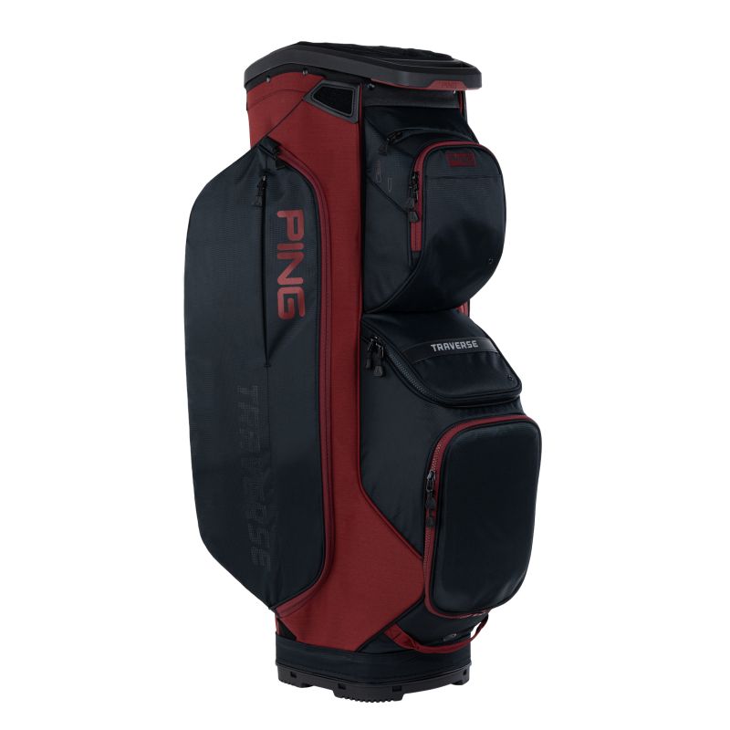 Ping Traverse 244 Cart Bag - Black/Heather Red
