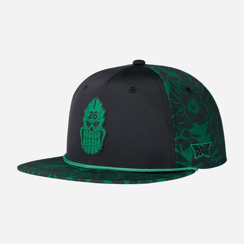 PXG Darkness Tiki Skull 6-Panel Flat Bill