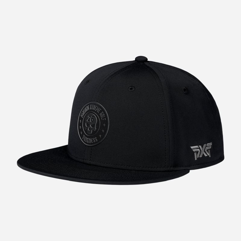 PXG Darkness 6-Panel Flat Bill Snapback - Black