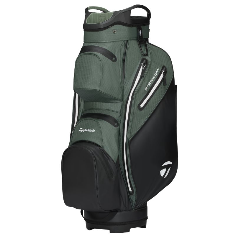 TaylorMade Storm Dry Cart Bag - Black/Dark Sage