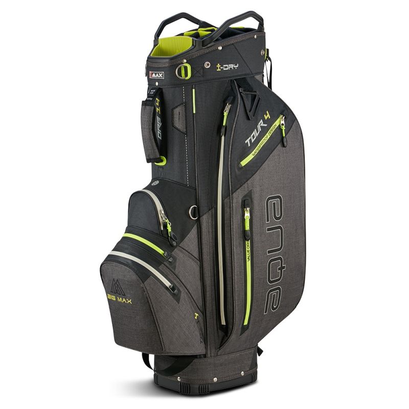 BIG MAX Aqua Tour 4 Cart Bag - Black/Storm/Lime