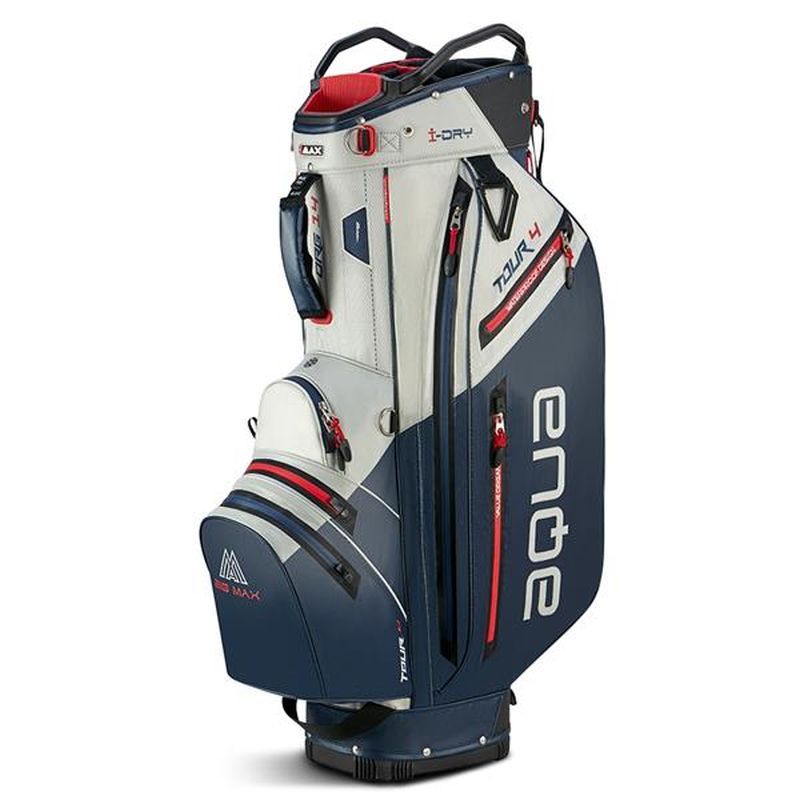 BIG MAX Aqua Tour 4 Cart Bag - Off White/Red