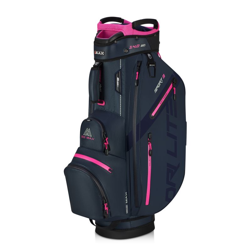BIG MAX Dri Lite Sport 3 Cart Bag - Steel Blue/Fuchsia