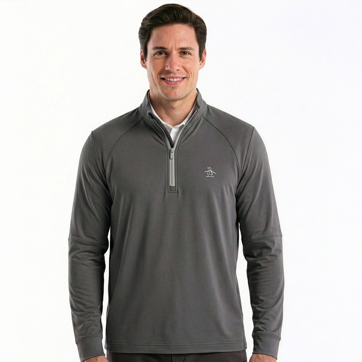 Original Penguin LS Mixed Media 1/4 Zip Pullover - Herr