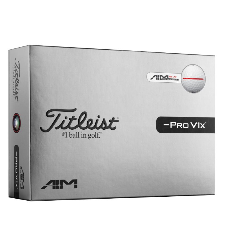 Titleist Pro V1x -LEFTDASH - Aim Performance Red