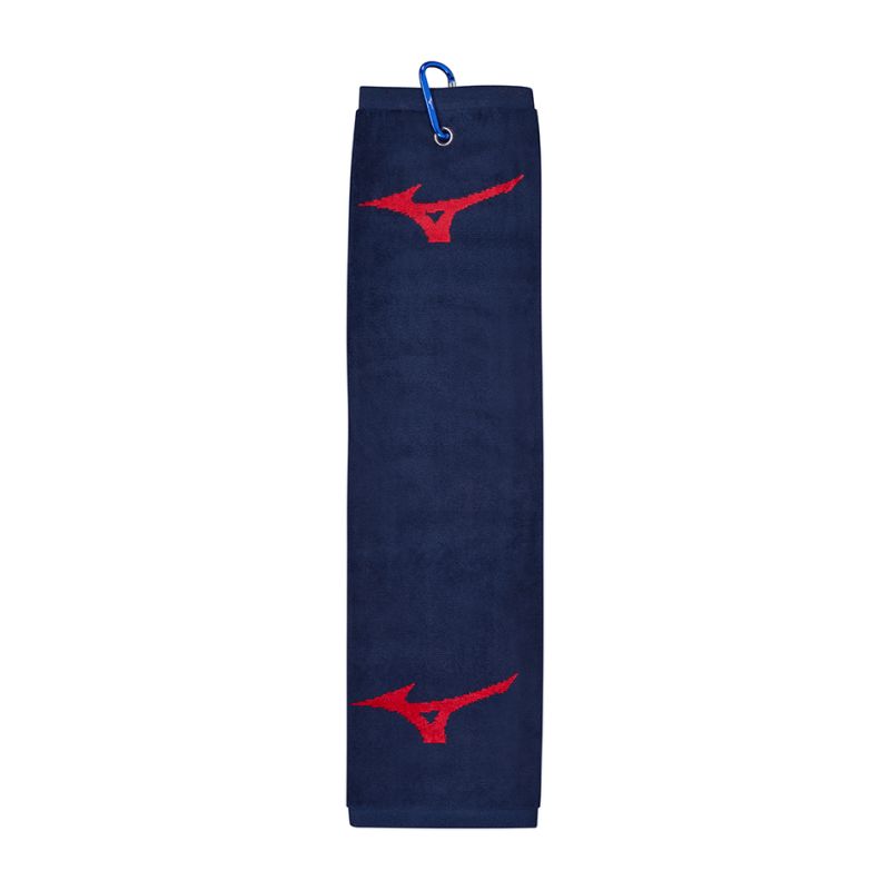 Mizuno RB Tri-Fold Towel - Navy/Red
