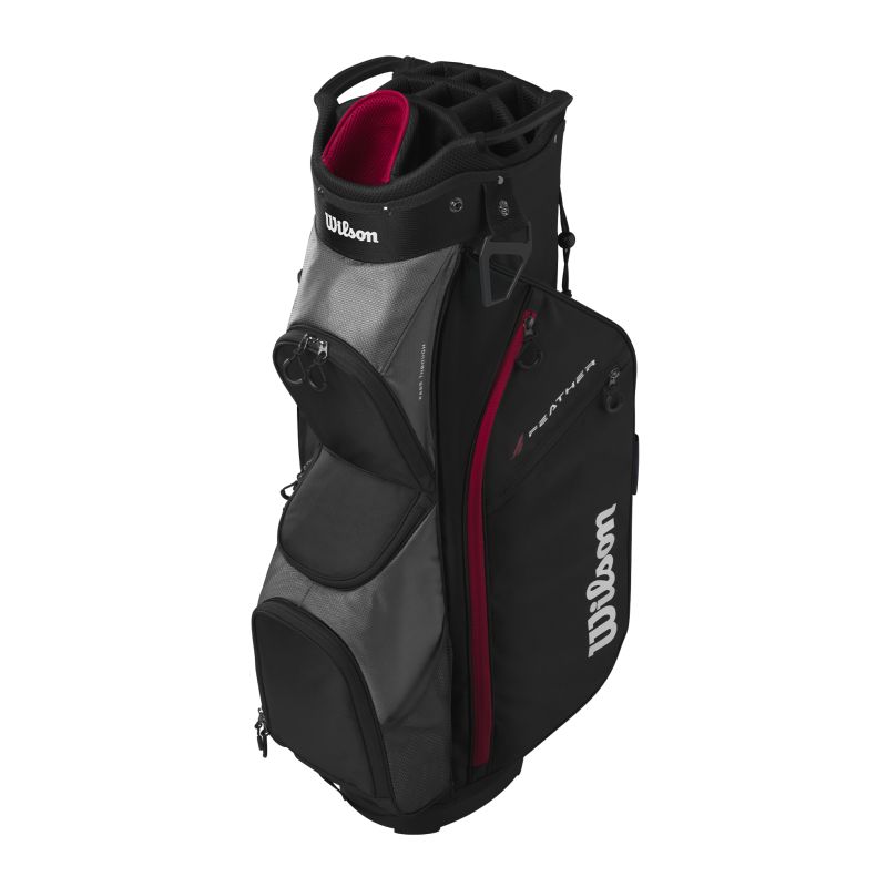 Wilson Feather Cart Bag - Black/Grey/Red