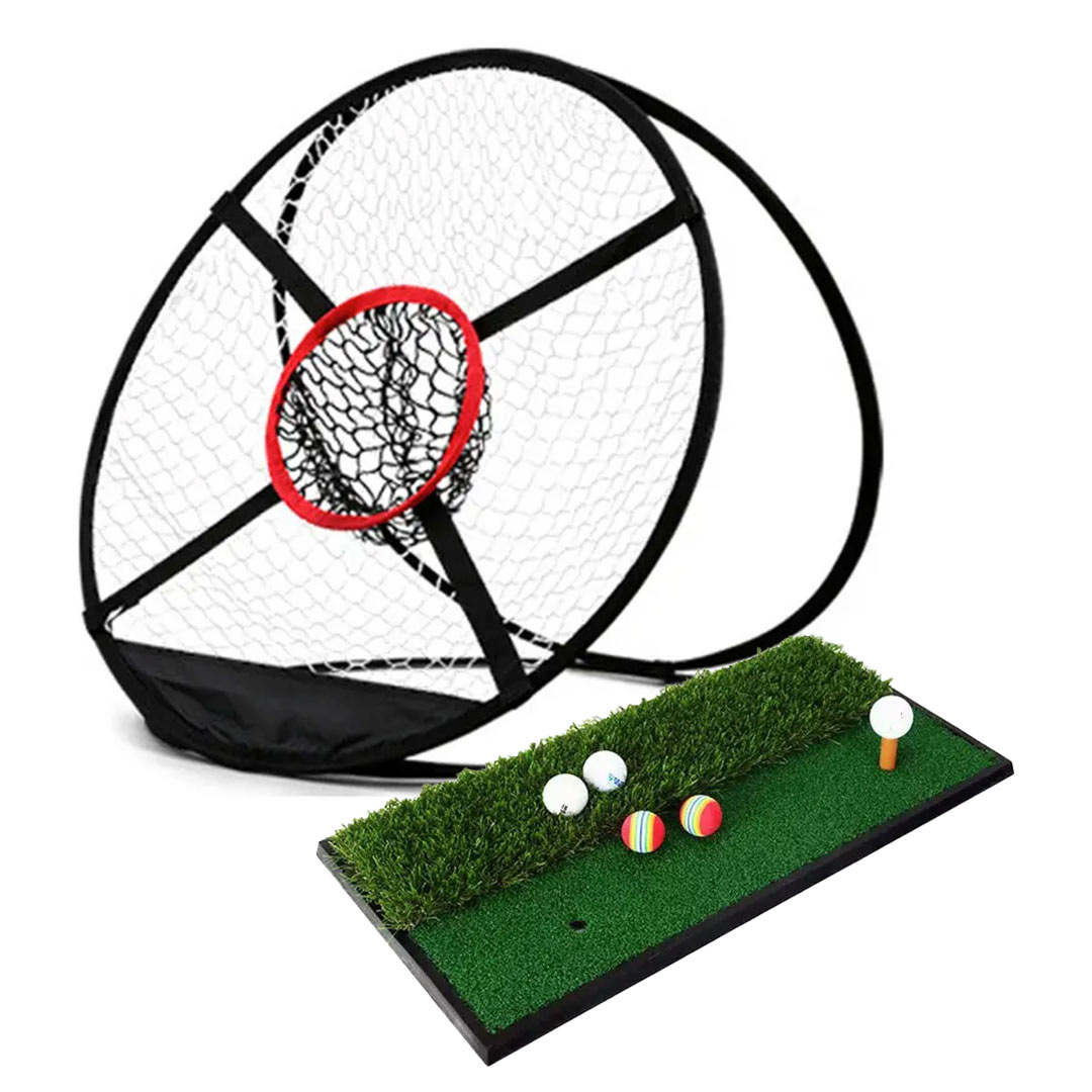 Chipping Net with target + Double Hitting Mat Chipping Net with target + Double Hitting Mat