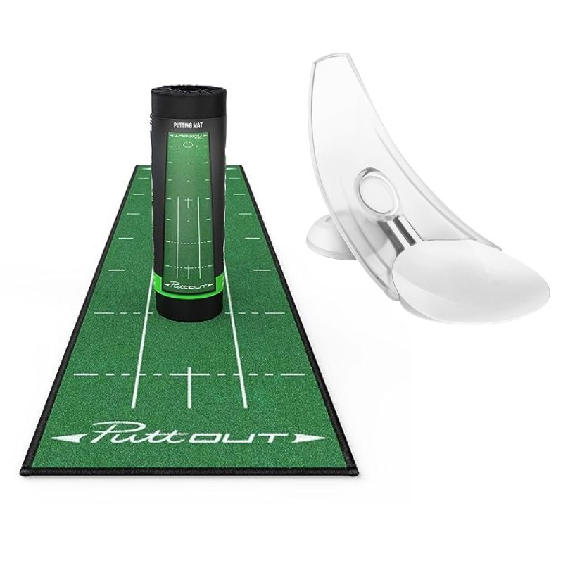PuttOUT Putting Mat + Perfect Putt Trainer
