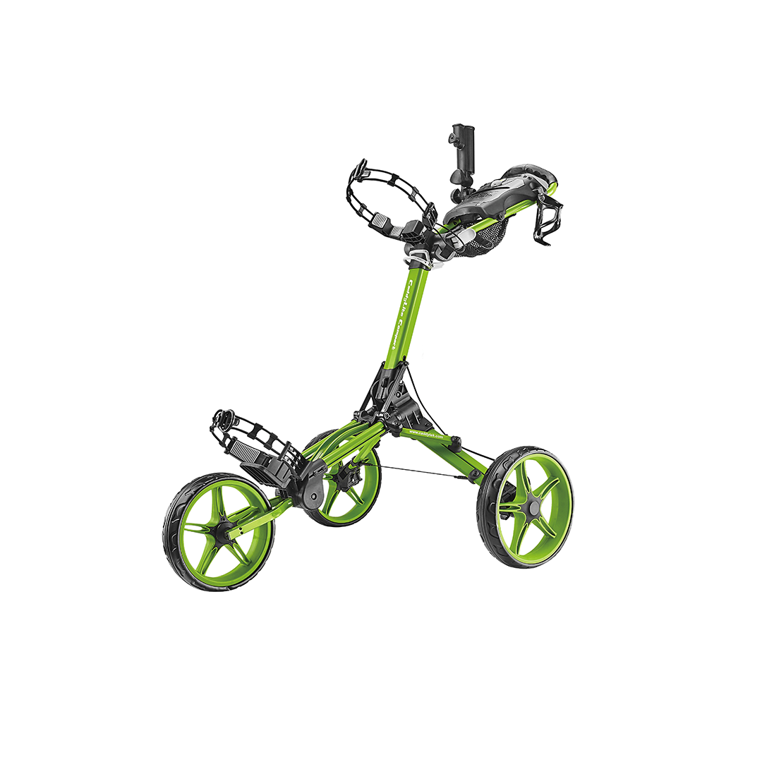 CaddyTek CaddyLite Compact - Golfvagn med 3 Hjul - Lime Green