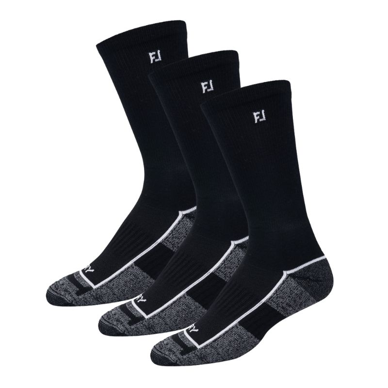 FootJoy ProDry Crew Men's 3 Pack - Black 39-46