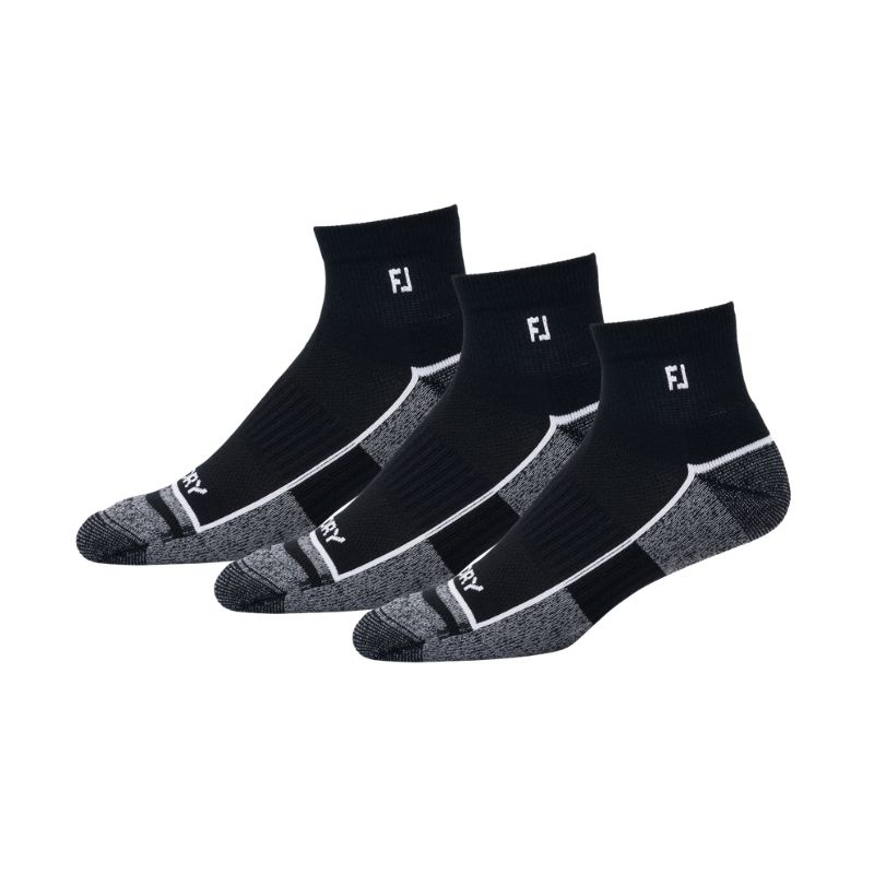 FootJoy ProDry Quarter Men's 3 Pack - Black 39-46