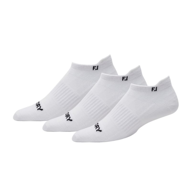 FootJoy ProDry Lightweight Roll Tab Women's 3 Pack - White 36.5-40.5