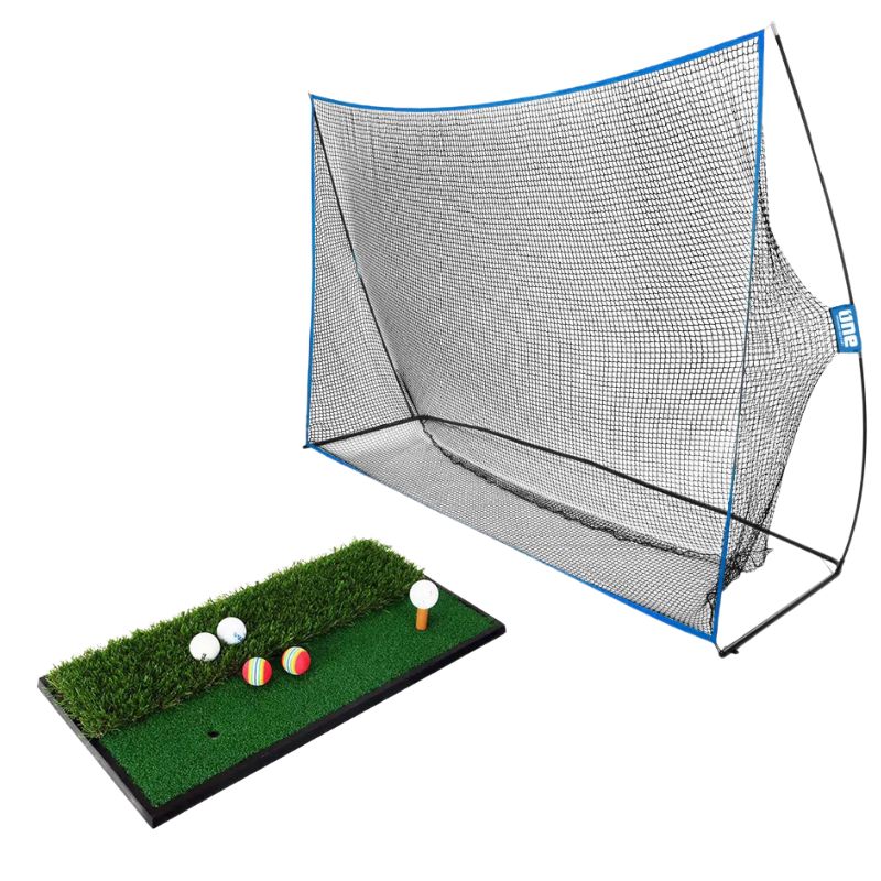OneSwing Golf Net Hi-Speed + Double Grass Hitting Mat