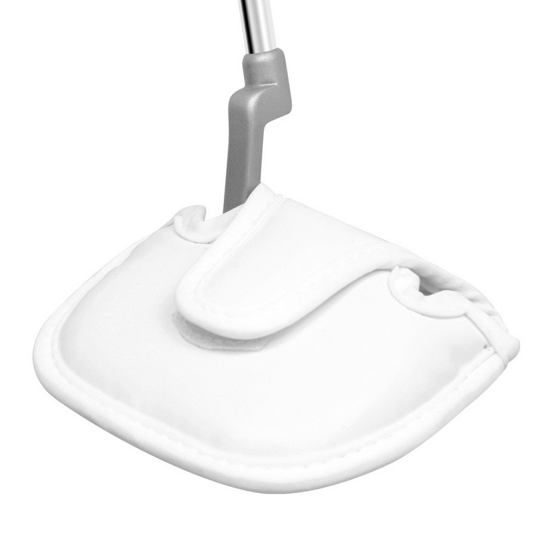 Headcover för Mallet Putters i Syntetiskt Läder-Vit Standard