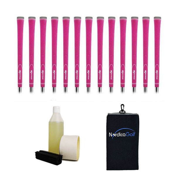 Karma Neion II Undersize Pink Greppkit - 13 grepp, klämma, vätska, tejp, handduk