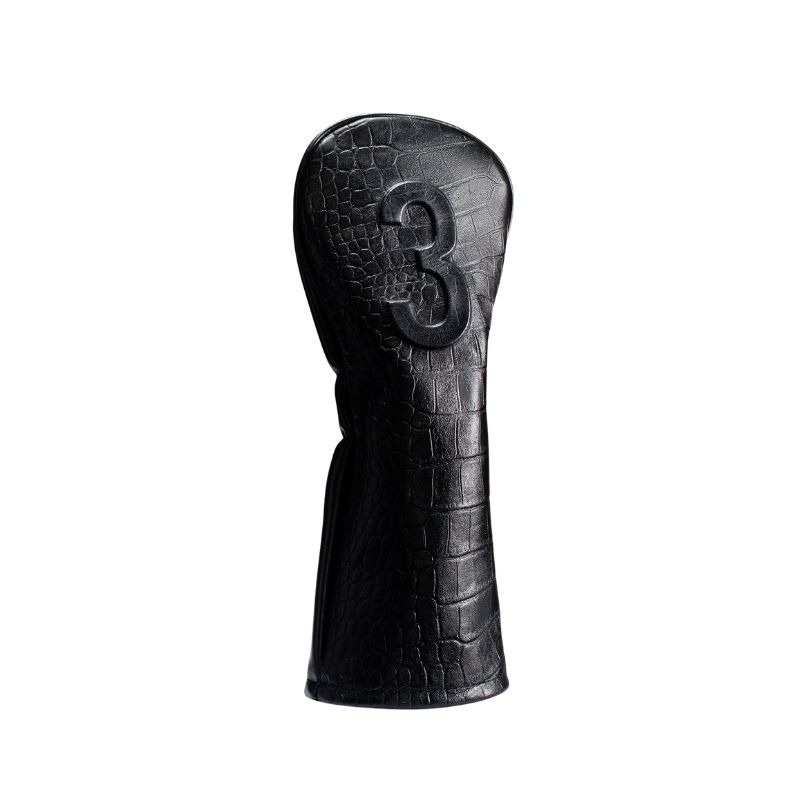 Vessel Lux Embossé Headcover Croc Black - FW #3