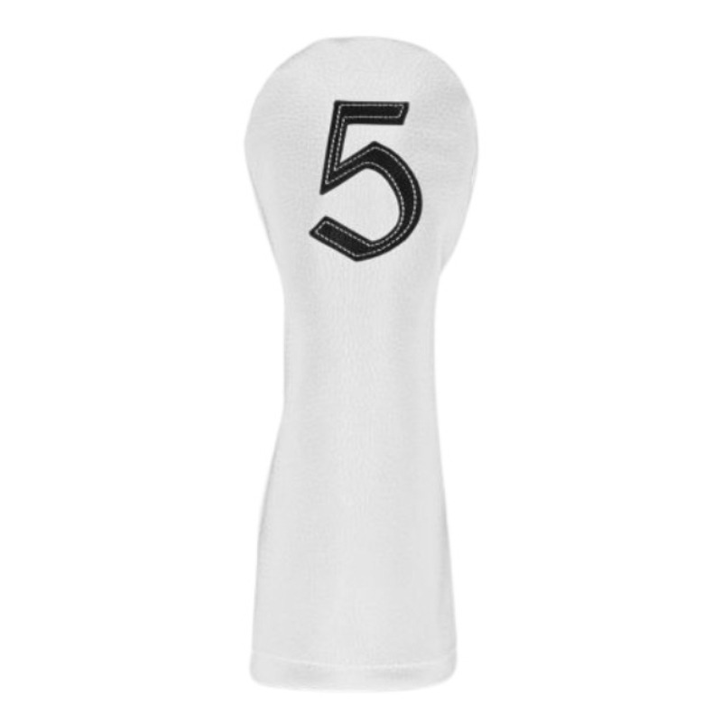 Vessel Leather Headcover White/Black - FW #5